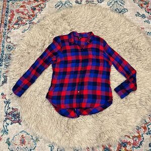 Lucky brand button down flannel size medium